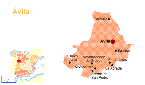 Landkarte von Ávila