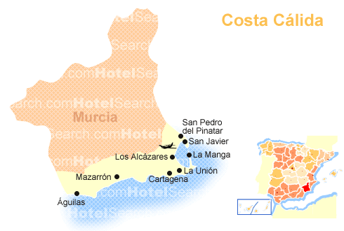 コスタ・カリダの地図
