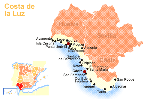 コスタ・デ・ラ・ルスの地図