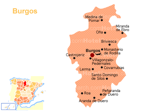 Landkarte von Burgos
