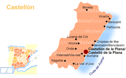 Landkarte von Castellón
