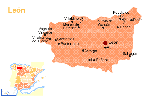 Landkarte von León
