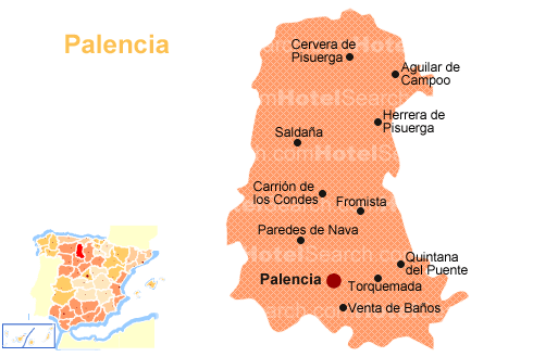 Mapa de Palencia