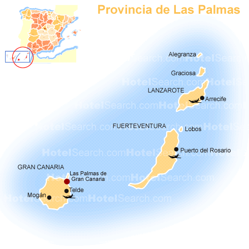 ラス・パルマスの地図