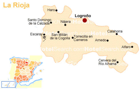 Landkarte von La Rioja