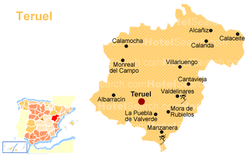 Landkarte von Teruel