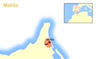 Map of the autonomous City of Melilla