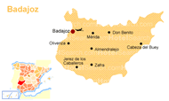バダホスの地図
