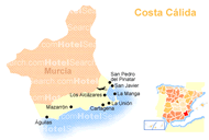 Landkarte von Costa Cálida