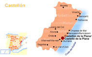 Landkarte von Castellón