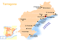 タラゴナの地図