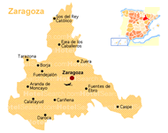 Landkarte von Zaragoza