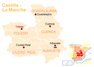 カスティーリャ・ラ・マンチャの地図